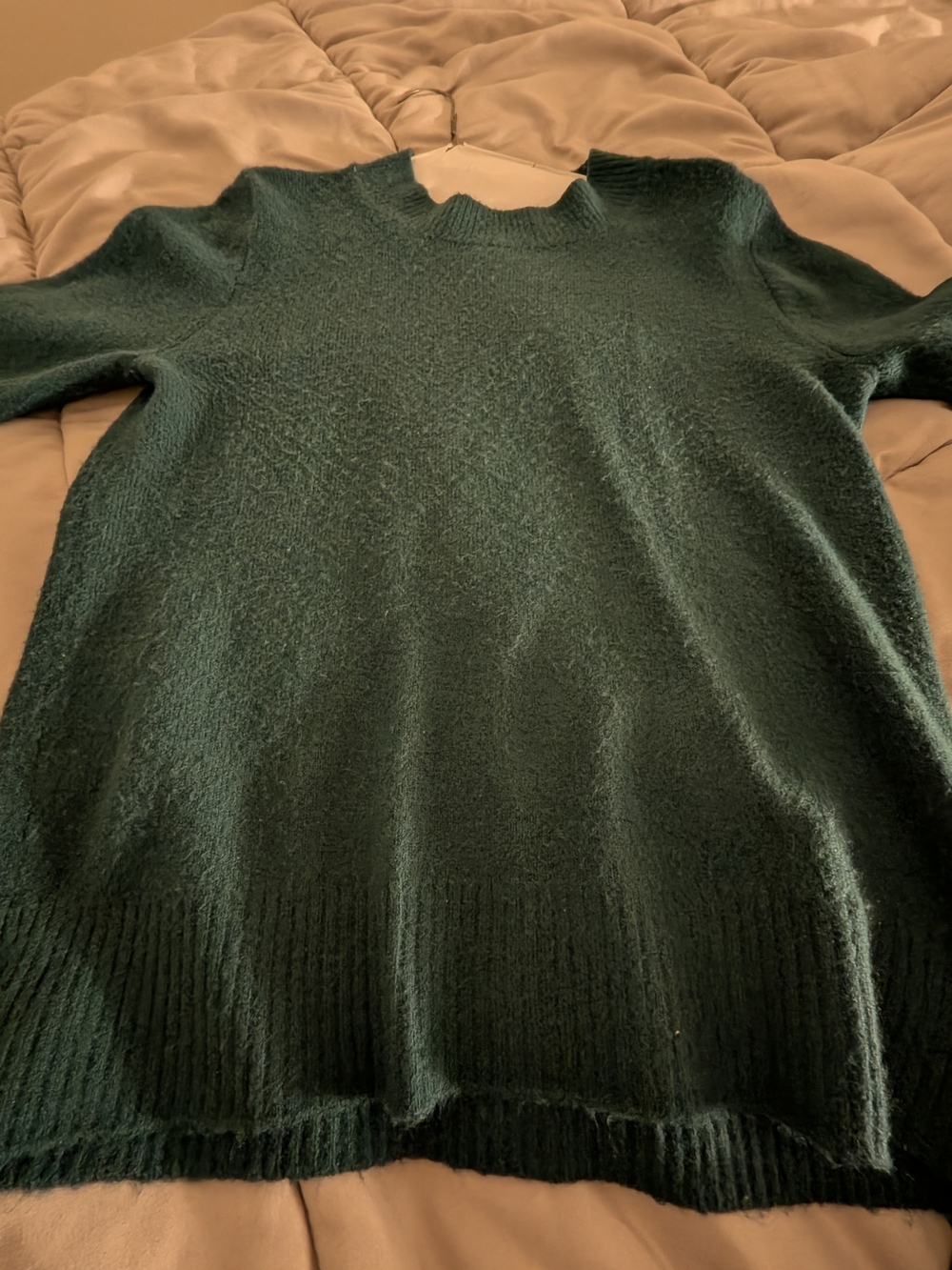 J. Crew Meriano Wool Dark Green Crewneck Sweater
